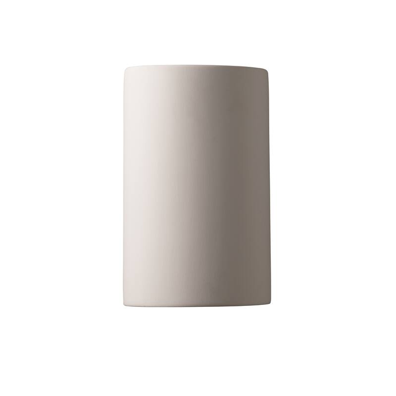 Justice Design Group Ambiance Outdoor Small Cylinder Wall Sconce - Bisque