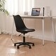 preview thumbnail 4 of 11, Home Office Chair with Wheels, Ergonomic Adjustable Task Computer Chair, Armless Office Chair PP Plastic Swivel Desk Chair