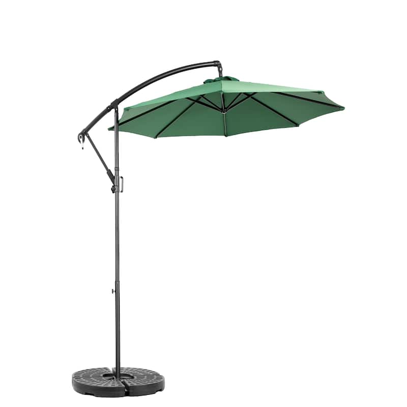 Topcraft 10ft Offset Hanging Market Patio Umbrella - Dark green