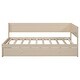 preview thumbnail 12 of 28, Twin Size Wood Daybed with Trundle and Guardrail, Solid Pine Frame, No Box Spring Required, Vintage Style for Bedroom, Beige