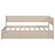 preview thumbnail 12 of 28, Twin Wood Daybed with Trundle, Guardrail, Beige, Vintage Style, No Box Spring Needed
