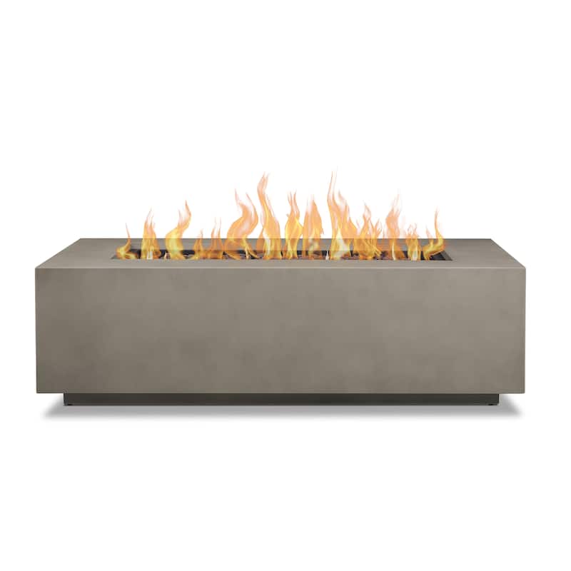 Aegean 50" Rectangle Gas Fire Table in Mist Gray by Real Flame