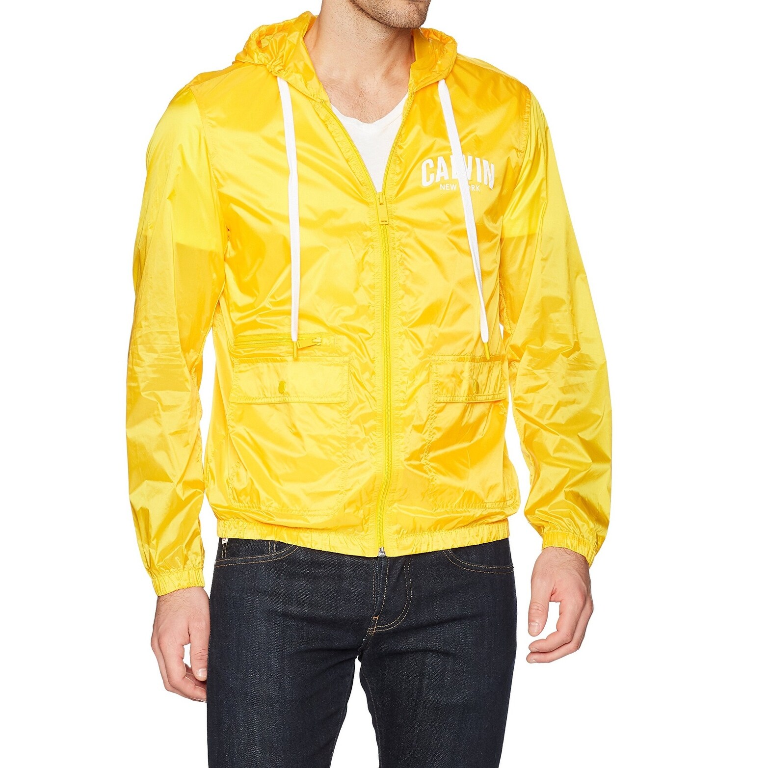 calvin klein windbreaker orange
