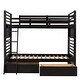 preview thumbnail 51 of 57, Twin over Twin Classic Wooden Bunk Bed with Two Drawers,Space-Efficient Multifunctional Bunk Bed With Storage