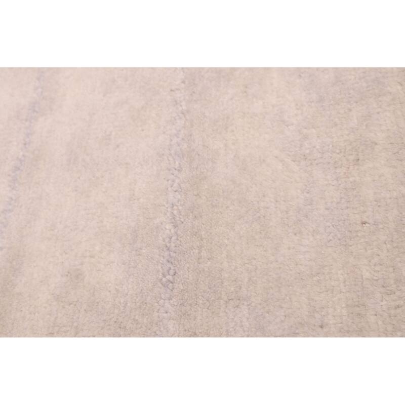 ECARPETGALLERY Hand-knotted Looma Light Grey Wool Rug - 7'11 x 9'11