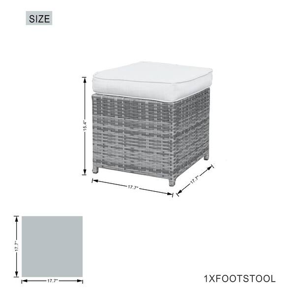 dimension image slide 0 of 4, 9-Piece Aluminum Dining Set with Tempered Glass Tabletop and Umbrella Hole