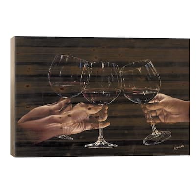 Ladies Night Print On Wood by Richard Young - Multi-Color