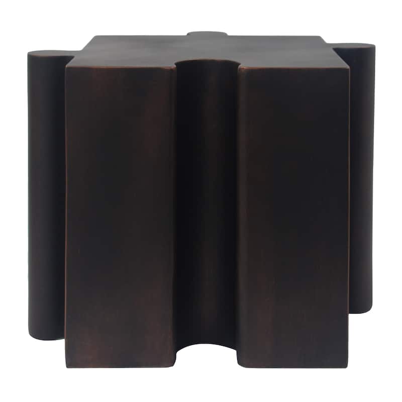 Christopher Knight Home - Karen Puzzle Art Modern 2-Piece Modular Outdoor Side Table Set with Interlocking Design