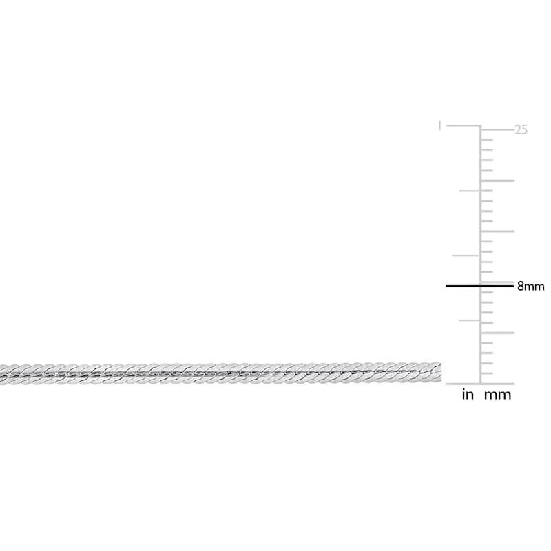 Miadora Sterling Silver Herringbone Chain Necklace
