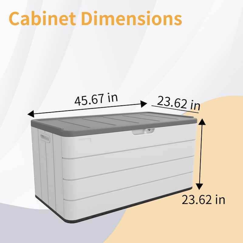 81.84 Gal. Heavy-Duty Outdoor Storage Deck Box in White