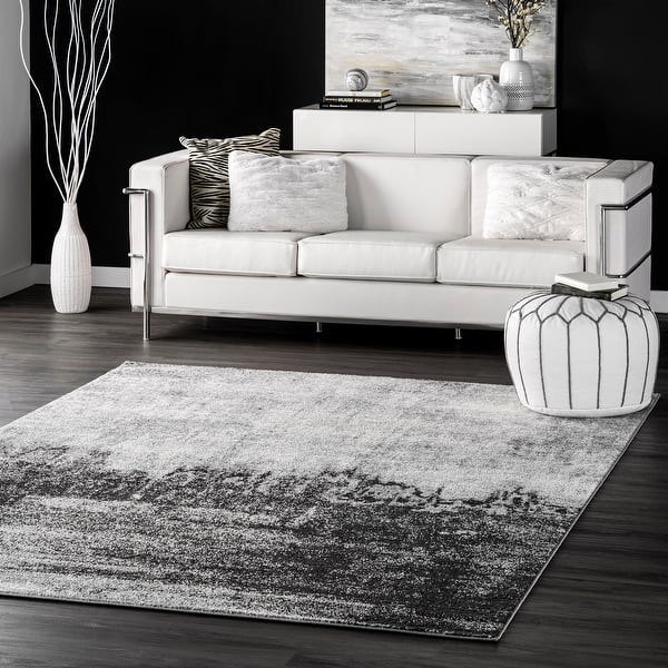 slide 2 of 30, Nuloom Alayna Abstract Waterfall Area Rug 2'8" x 8' Runner - Black