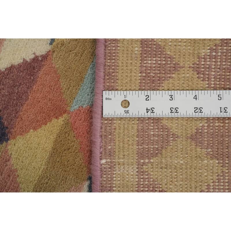 Hand-knotted Tribal Wool Multi-Colored Geometric Oriental Area Rug - 8' 3'' X 5' 10''