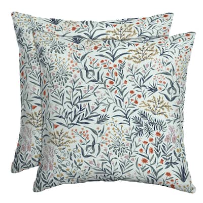 Arden Selections Pistachio Botanical Outdoor Throw Pillow, 2 pack - 16 in L x 16 in W x 5 in H