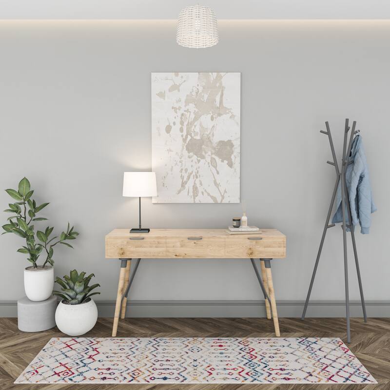 Gematria Moroccan Geometric Indoor Area Rug