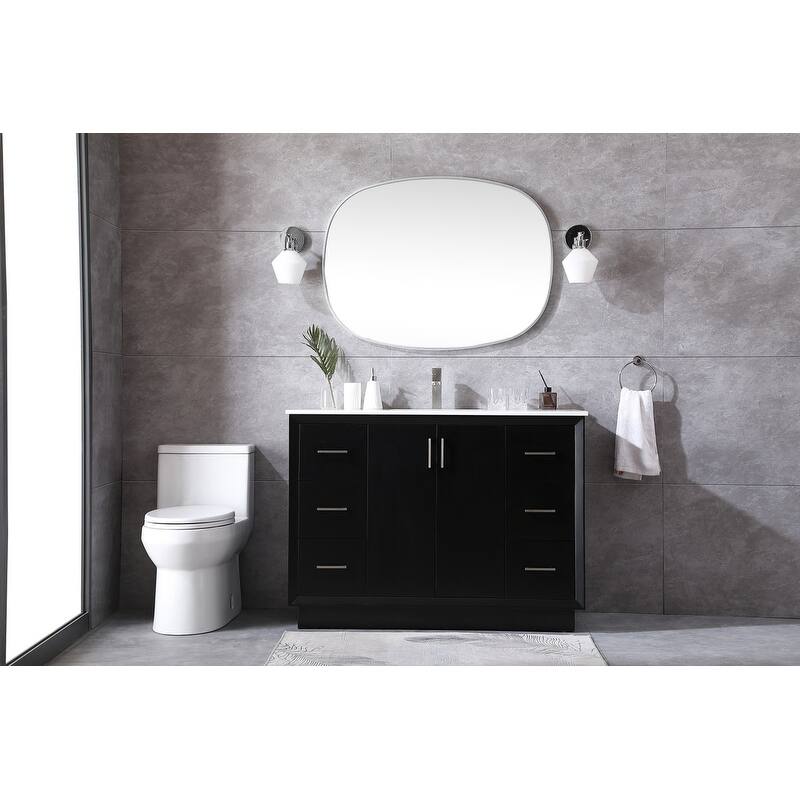 Elegant Lighting VF19648 Hayes 48" Free Standing Single Basin Vanity