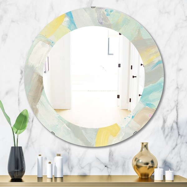 Designart 'Abstract Compositions Of Pastel Blue and Green' Modern ...