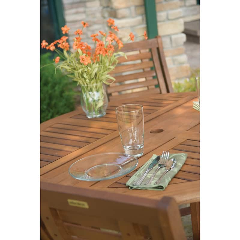 Eilaf 43" Round Eucalyptus Folding Table - N/A