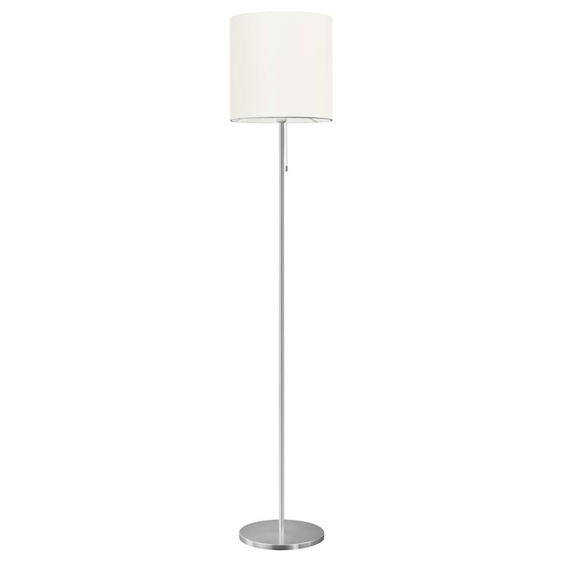 Eglo Sendo 1-light Aluminum Floor Lamp with Cream Fabric