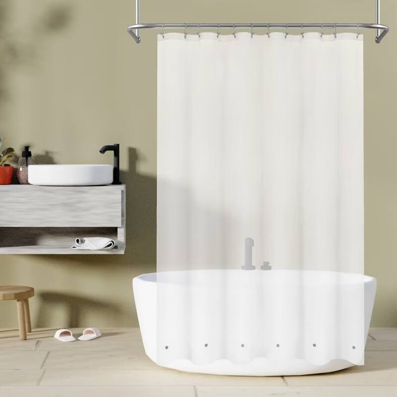 Waterproof PEVA 6G Shower Curtain Liner - 72"Wx84"L - Frost