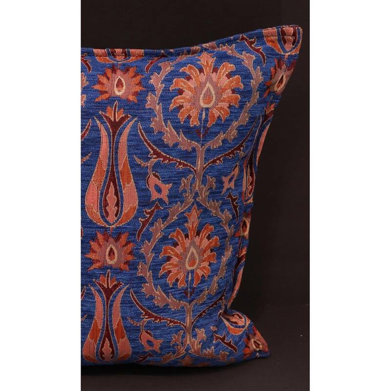 Suzani Tulip Chenille Turkish Decorative Pillow