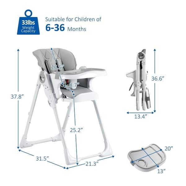 dimension image slide 0 of 3, Baby High Chair