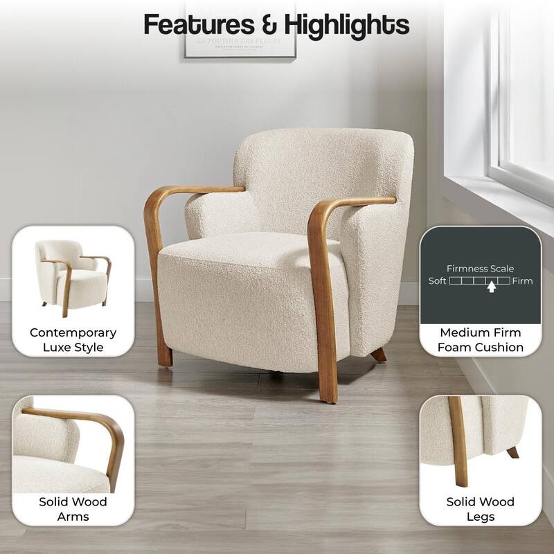 NPD Furniture Tania Fabric Accent Arm Chair