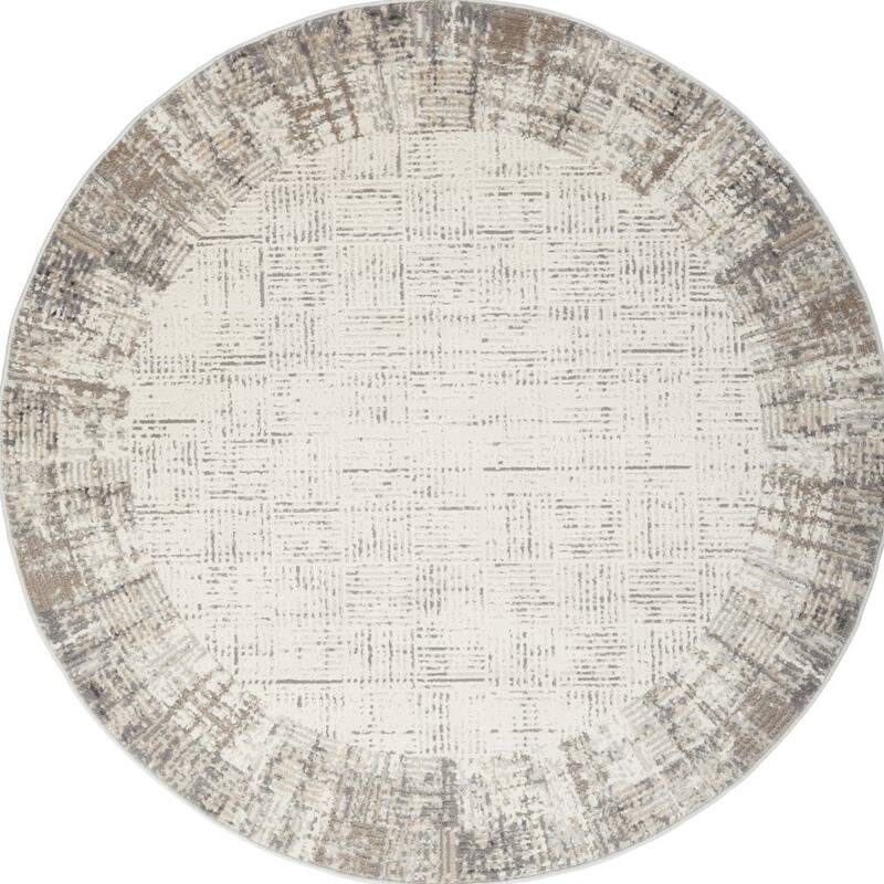 HomeRootsAbstract Modern Round Area Rug - 63' X '63' X '0.25