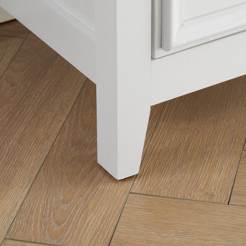 Crisp White 6-Drawer Dresser, Elegant Living Room Storage Solution