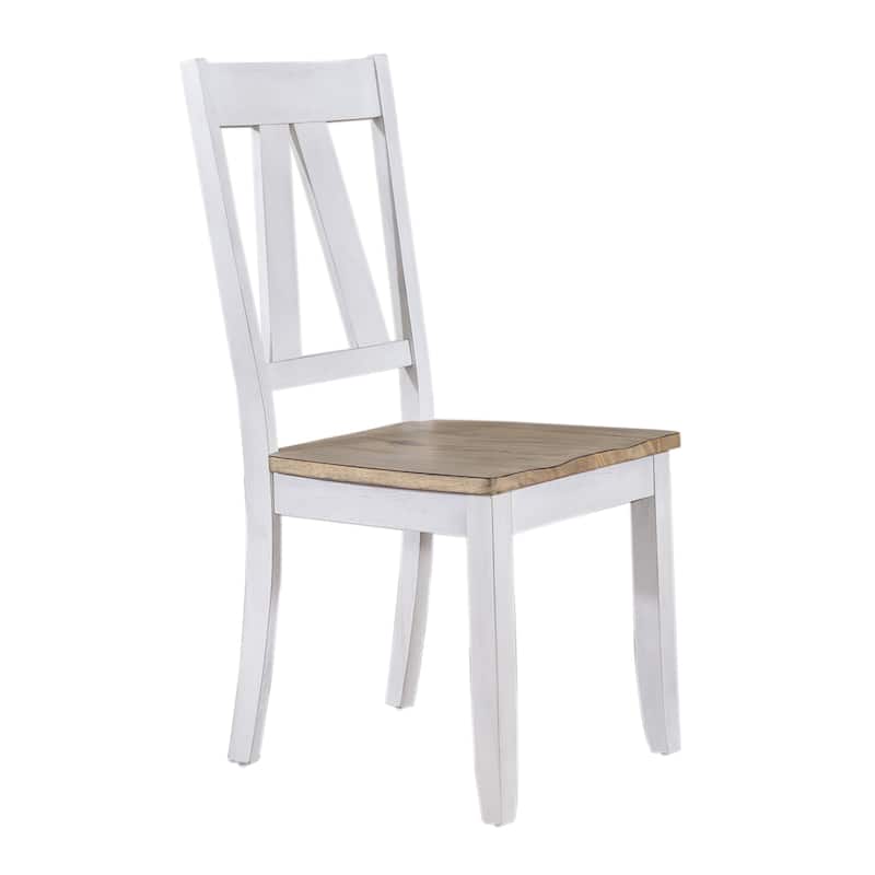 Lindsey Farm Weathered White & Sandstone 5 Piece Trestle Table Set