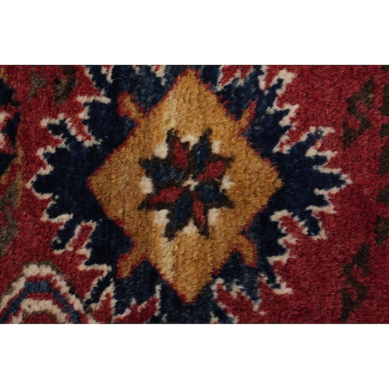Hand Knotted Oriental 100% Wool Carpet Traditional Geometric Red Ardebil Area Rug - 7' 5'' X 4' 5''