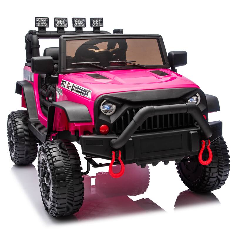 24V Kids Ride On Car W/Parents Remote Control, 400W Motor, Four Wheel Suspension, Adjustable speed, USB, MP3, Music - Rose Pink
