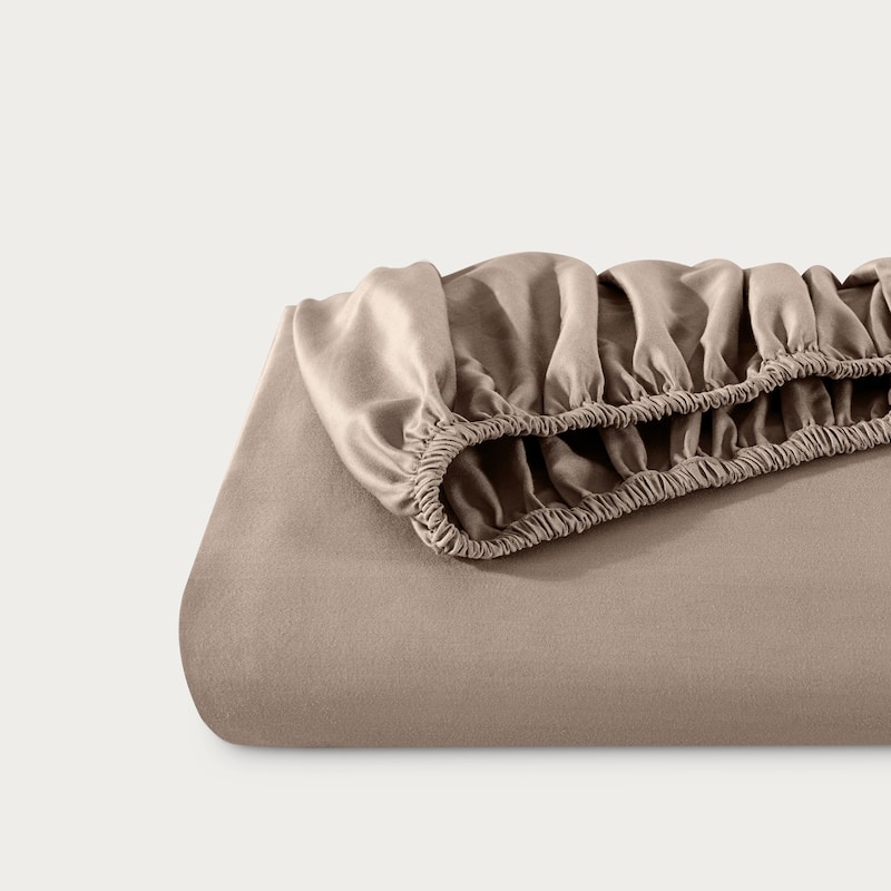 Bare Home Organic Cotton Fitted Sheet - Smoth Sateen Weave