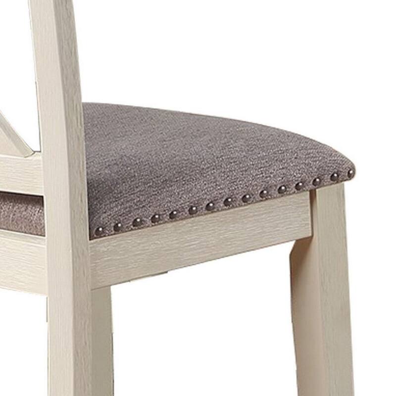 40 Inch Cottage Wood Counter Height Chair, Set of 2 - 40 H x21 W x 19 L