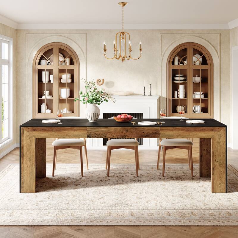 78.7" Dining Table, Wood Kitchen Table, Living/Dining Room Accent Dinner Table Gathering Table