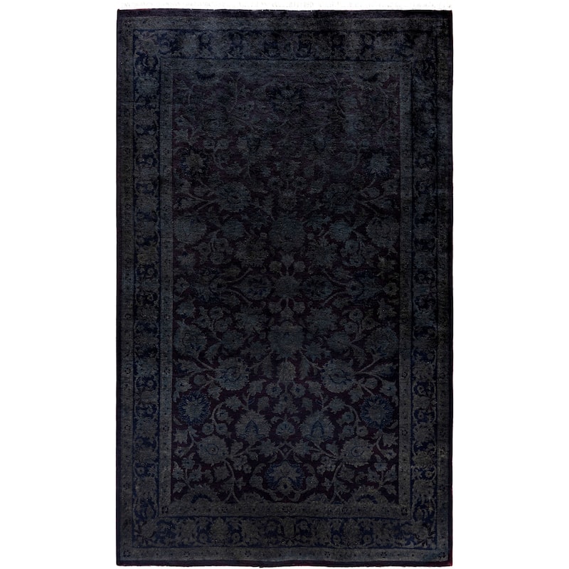 Overdyed One-of-a-Kind Hand-Knotted Area Rug - Black - 3' 2" x 5' 2"