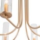 preview thumbnail 8 of 12, Mid-Century Modern 6-Light Gold Chandelier Metal Glass Island Light for Dining Room - D 36" x H 21"