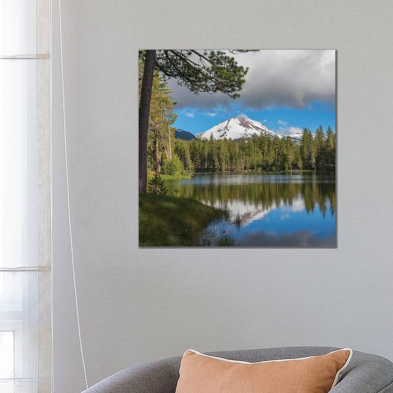 iCanvas "Mt Lassen From Manzanita Lake, Lassen Volcanic National Park, California" by Tim Fitzharris Canvas Print - 26x26x1.5