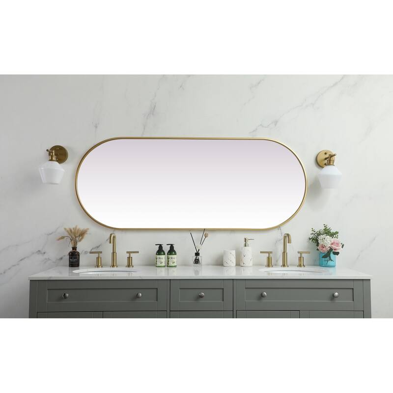 Elegant Lighting MR2A2460 Asha 24" W x 60" H Oval Framed Bathroom