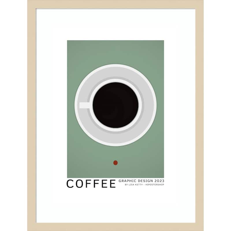 Coffee Crosssection by Lisa Ketty Wood Framed Wall Art Print