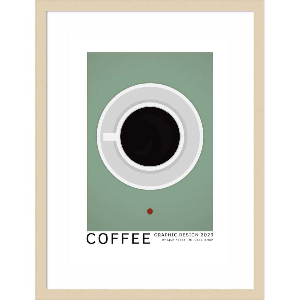 Coffee Crosssection by Lisa Ketty Wood Framed Wall Art Print