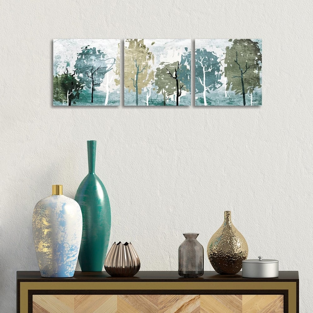 iCanvas "Abstract Forest" by On Rei 3-Piece Canvas Wall Art Set