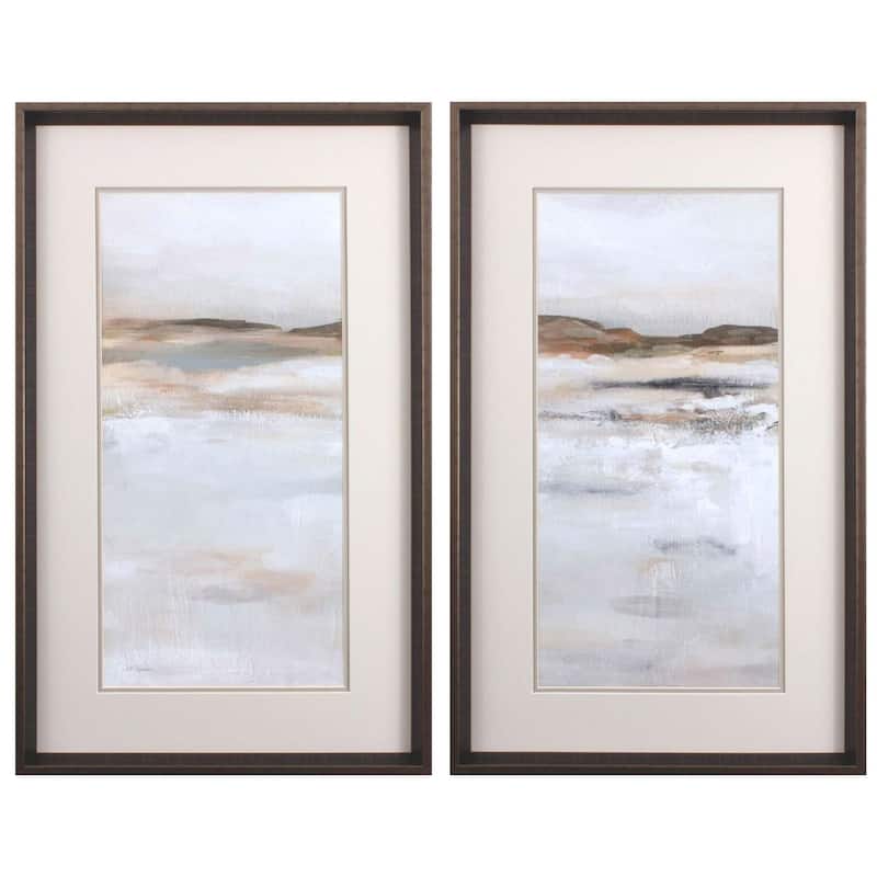 Desert Floor S/2 Framed Art Under glass - 31 X 19 X 2