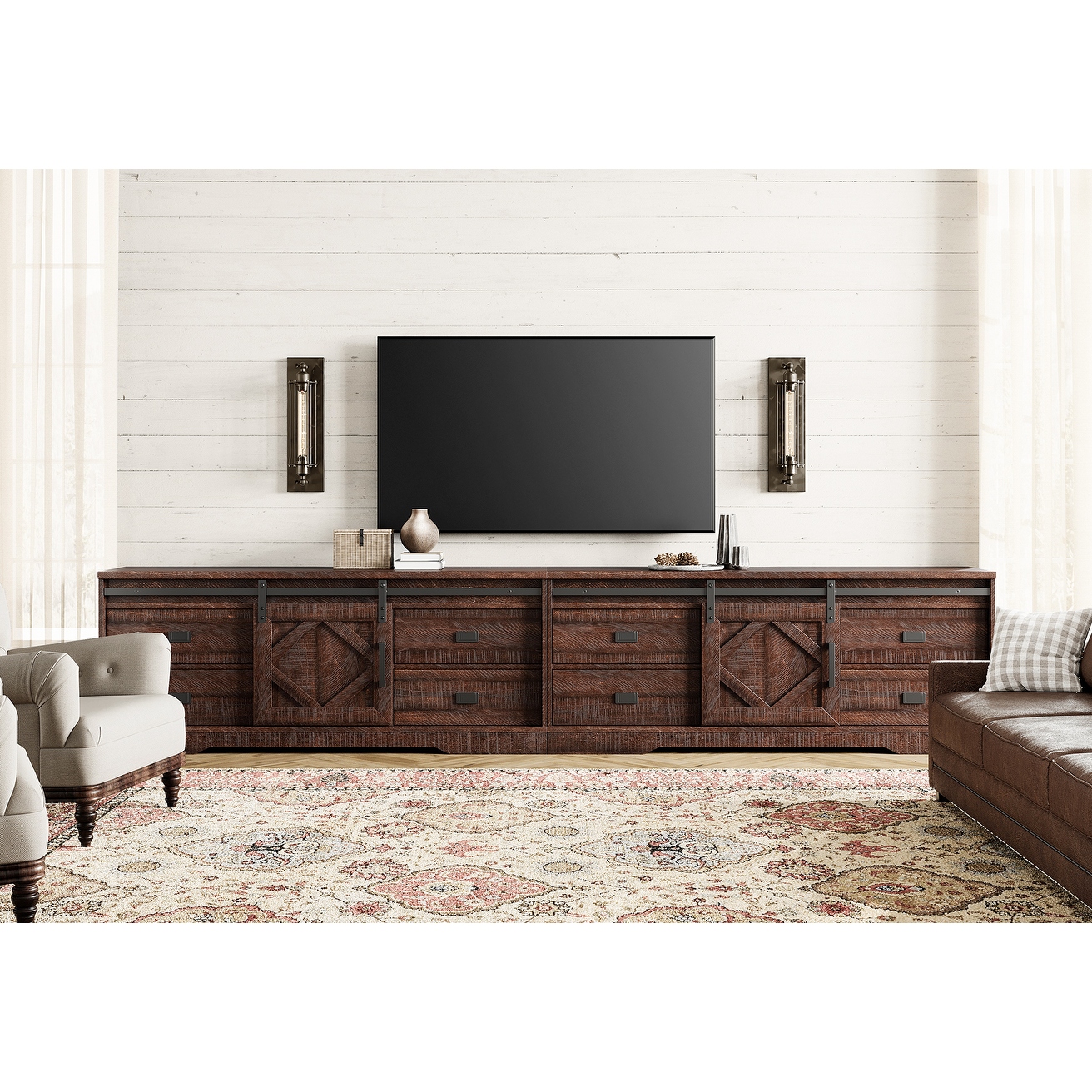 Modern Farmhouse TV Stand for up to 110 TVs