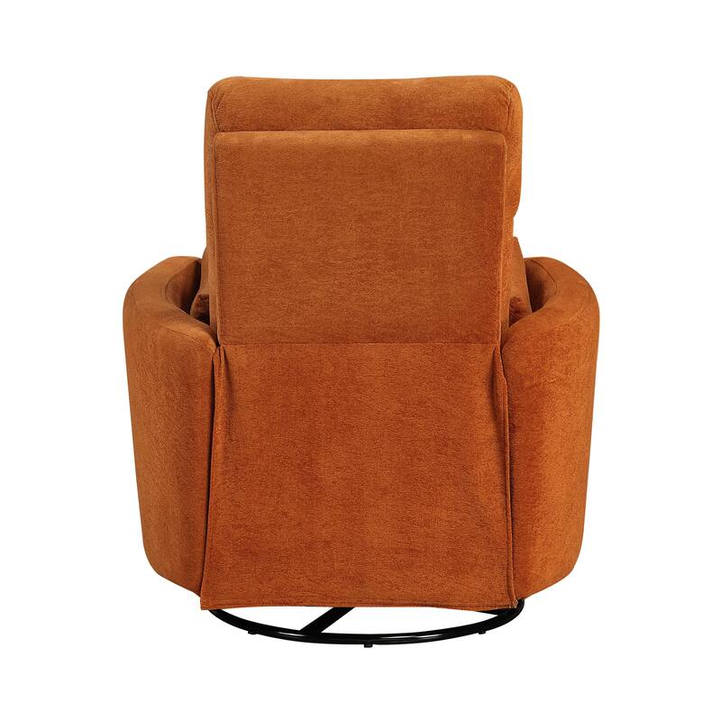 Fremont & Park Lennon 35" Microfiber Manual Swivel Glider Recliner - Removable Back