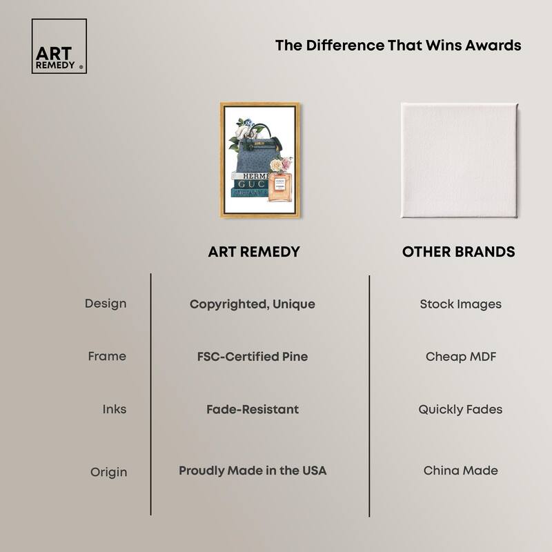 Books and Coco Orange Canvas by Art Remedy