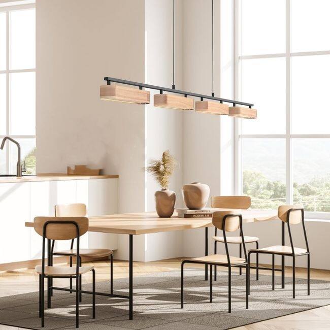 Lights Rustic Dimmable Pendant for Kitchen Island Over Dining Table