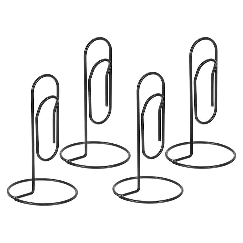 Place Card Holder, 4 Pack Memo Clip Holder Stand Paper Clip Shape