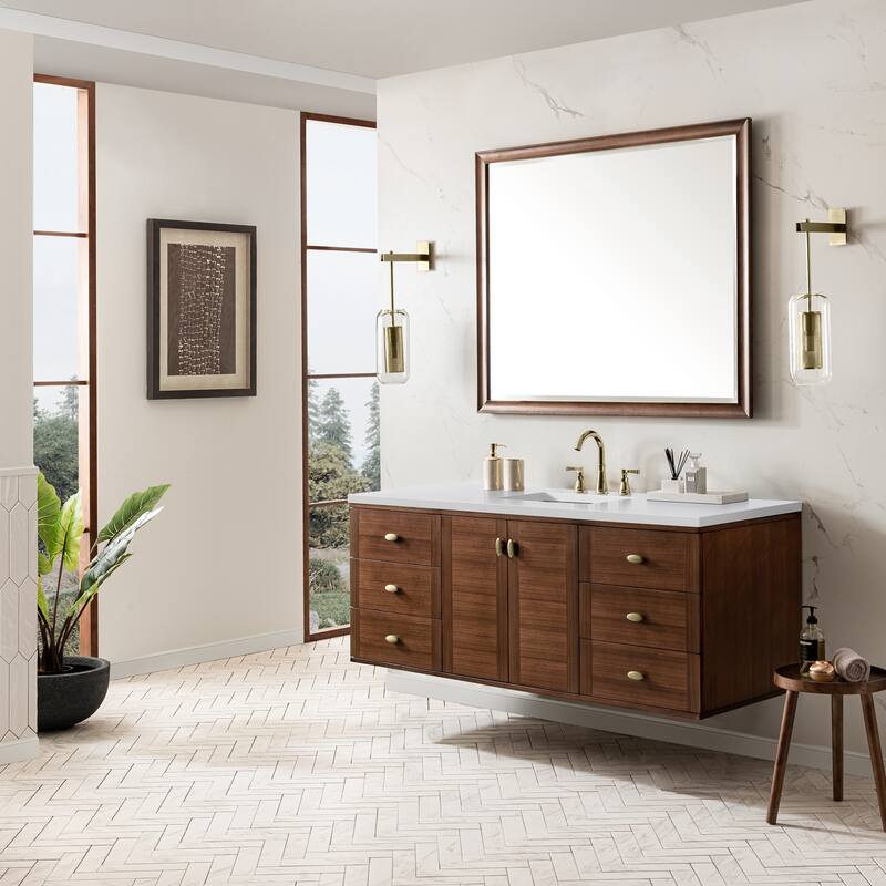 James Martin Vanities 670-V60S-3WZ Amberly 60" Single Basin Vanity Set