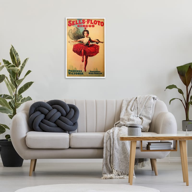 Stupell Sells-Floto Circus Vintage Poster Framed Giclee Art Design By Marcus Jules
