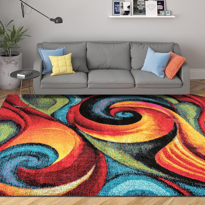 Rhapsody Modern & Contemporary Abstract Indoor Area Rug - 5'3 x 7'3 - Multi-Color